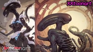Alien - Xenomorph hentai Xenomorph juices stimulate your sperm-4