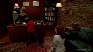 porn clip 45 18 year old strap-on fucked in the ass by lezdom professor for the first time! | blonde | lesbian girls bdsm lesbian rape-1