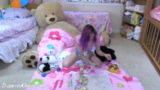 DiaperedonlineBunny B Bunny Playing on Floor-3
