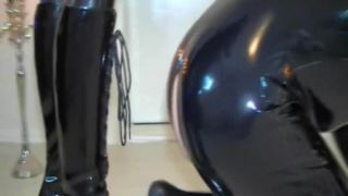 neck brace fetish In Latex CBT, Face Slapping And Booty, latex on fetish porn-7