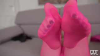 adult xxx clip 19 Pink Pantyhose Beauty - She Loves Playing With Her Shaved Pussy - foot - feet porn husband foot fetish-0