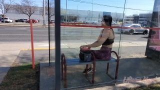 online adult clip 46 Liliane Hart – Bus stop dildo fuck, forced smoking fetish on fetish porn -1