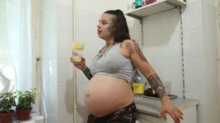 Pt 1GymBabe - 9 Month Pregnancy Im Burping So Hard-0