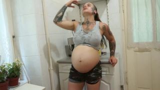 Pt 1GymBabe - 9 Month Pregnancy Im Burping So Hard-9