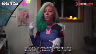 Playing Marvel Rivals with My Friends while I Secretly Masturbate Creampie  Dildo Ride  SPANKING-1