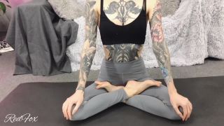 Red Fox - Tattooed Russian Babe Practices Sexy Yoga Poses-1