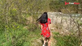 Car Ride to the River Ends with Wet Pleasure POV Roadside Fun-2