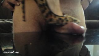 Teasing Cock With Leopard Heels – Shoejob Desires - (Feet porn)-3