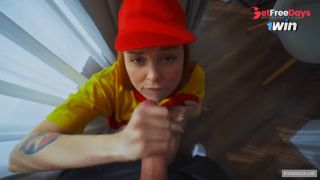 Pervy Courier Fucked Without a Condom for an Extra Pay. Cumshot for Cute Poli...-9