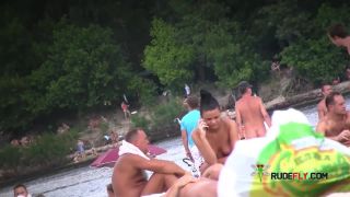 Bouncy breasted naturist teen strips and bares all  6-8