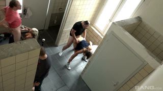 Natalie Hot Inspires As Orgy In Public  Restroom-7