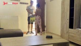 [GetFreeDays.com] Pizza Delivery Guy gets Blowjob and cumshot - Stranger Uber Eats cum swallow Sex Film May 2023-0