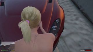 GTAHub - Tracey Thick and Curvy Ass Sneaky Cheating with Trevor in his GT in the Beach part 2! GTA Free Porn-7