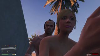 GTAHub - Tracey Thick and Curvy Ass Sneaky Cheating with Trevor in his GT in the Beach part 2! GTA Free Porn-9