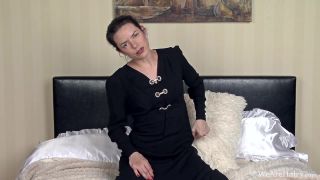 In her finest dress, Lucia tells a tale and strips Milf!-1