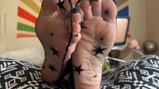 adult xxx video 24 Catprincessfeet – Happy Milf Singing Dancing Nylon Sock And Soles Foot Tease Long French Tip Toenails | fetish | masturbation porn femdom orgasm denial-5