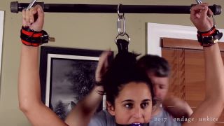 adult video 28 Bondage Junkies – Abby vs. The Hanging Treat, femdom sitting on bdsm porn -2