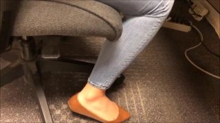 Candid brown flats shoeplay!?-0