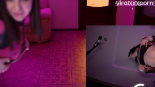 Moona teases her lingerie-clad body and teases her ass in a see-through chair in this seductive video  ass on ass -2