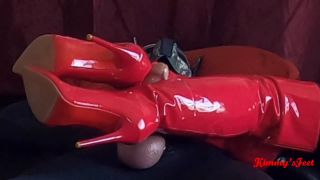 RED LATEX HIGH BOOTS FUCK MAKES HIM CUM 2 TIMES (CUSTOM VID ORDER-7