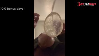 Jerking Off In Condom- Cuckold POV Cum Eating-9