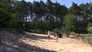 Sara and Ester fucking on public nude beach public -0