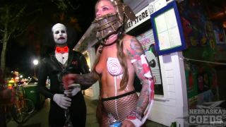 Fantasy Fest Live 2018 Week Street Festival Girls Flashing Boobs Pussy And Body Paint Tattoo!-9