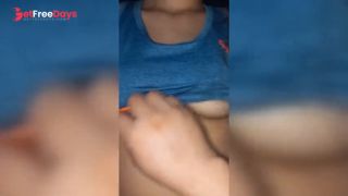 18 year old girl with perfect tits sucks my fingers. Real homemade video-3