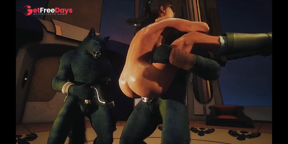 Lara Croft Gangbang Furry Werewolf Monster Cocks