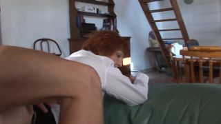 Mature redhead gets her pussy stretched fist and a cock-3