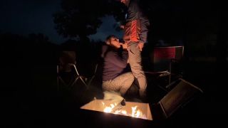 Using My Pussy In A Public Park! Rough Sex Next The Fire In The Open-2
