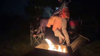 Using My Pussy In A Public Park! Rough Sex Next The Fire In The Open-6