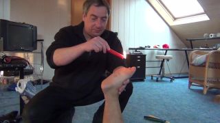 online clip 27 femdom bondage handjob Danielles Education – Cane Clambs Wax, spanking on fetish porn-8