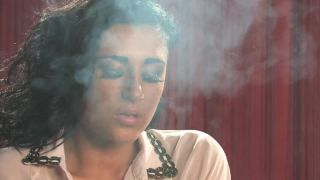 Emma May Peacock Smoking In A See Through Top.-7