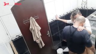 Having sex with my girlfriend in the bar bathroom-7