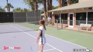 [GetFreeDays.com] Redhead Slut Lets Tennis Studs Team Up And Spray Her Face - Mazy Myers Adult Video March 2023-0