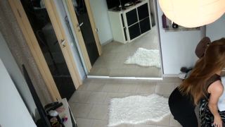 Nice blonde girl in front of mirror. hidden cam-2