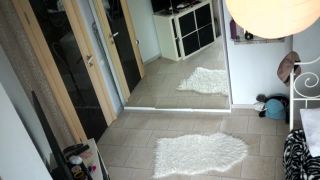 Nice blonde girl in front of mirror. hidden cam-6