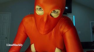 Lina Blackly - Mommys Red Zentai Seduction 1080P - Lina blackly-8