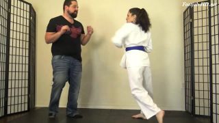 Cleo Earns Her Red Karate Belt - Footjob-1