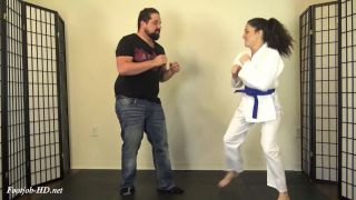 Cleo Earns Her Red Karate Belt - Footjob-2