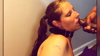 Hardcore Porn hot and creamy blowjob snowbunny slave gets walked too her dessert-9