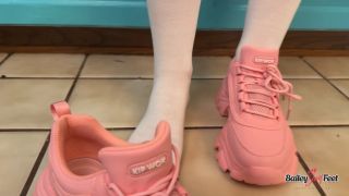 online clip 7 Bailey Jay Feet - Big Pink Sneakers [HD, 1080p] | foot fetish | feet porn hotwife fetish-2