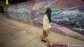 Geminis and Capri - Beautiful Latina misbehaves on the street at night - POV-3