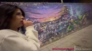 Geminis and Capri - Beautiful Latina misbehaves on the street at night - POV-8