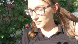 xxx video clip 10 Lil Olivia – slut gets her glasses covered in cum on teen -9