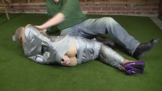 free video 21 looner fetish Tape Bound In The Warehouse, bdsm porn on femdom porn-6