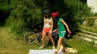 Lesbian cycling trip Teen!-2