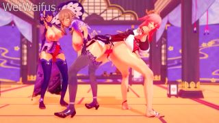 Wet Waifus - Yae Miko gets Fucked again and again - Genshin Impact Sex Compilation-3