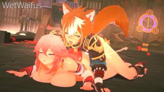 Wet Waifus - Yae Miko gets Fucked again and again - Genshin Impact Sex Compilation-5